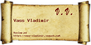 Vass Vladimir névjegykártya